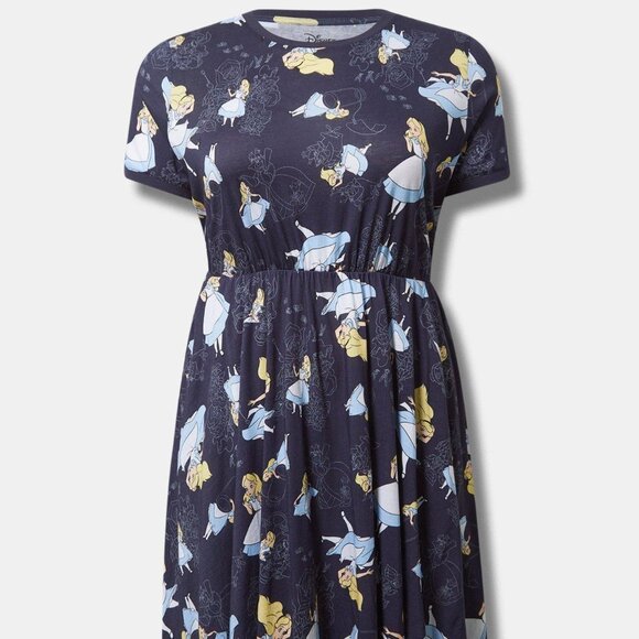 ❤️NWT VINTAGE TORRID DISNEY ALICE IN WONDERLAND SKATER DRESS - HALLOWEEN - Picture 7 of 12